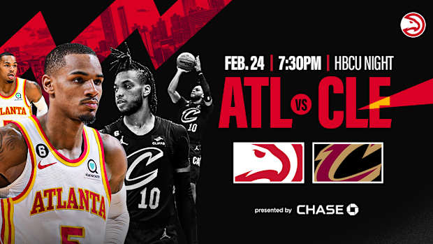 Promotional poster for Atlanta Hawks' HBCU night.